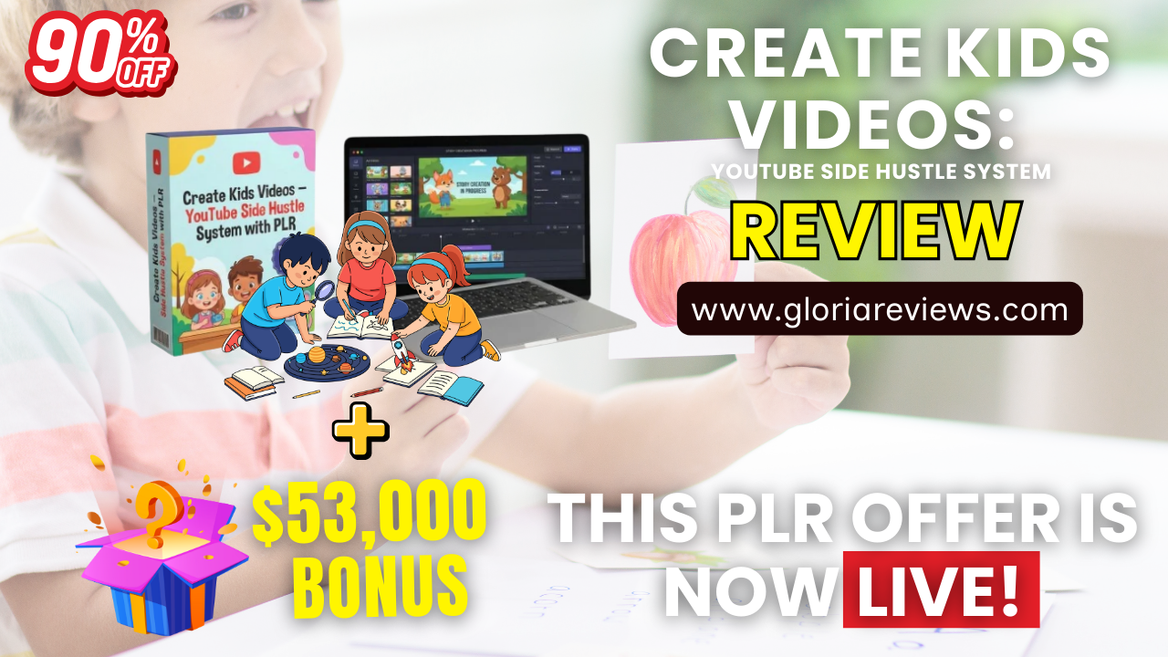 Create Kids Videos – YouTube Side Hustle System with PLR